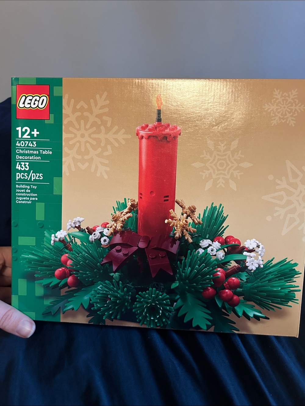 LEGO Holiday Candle Centerpiece in Red and Green